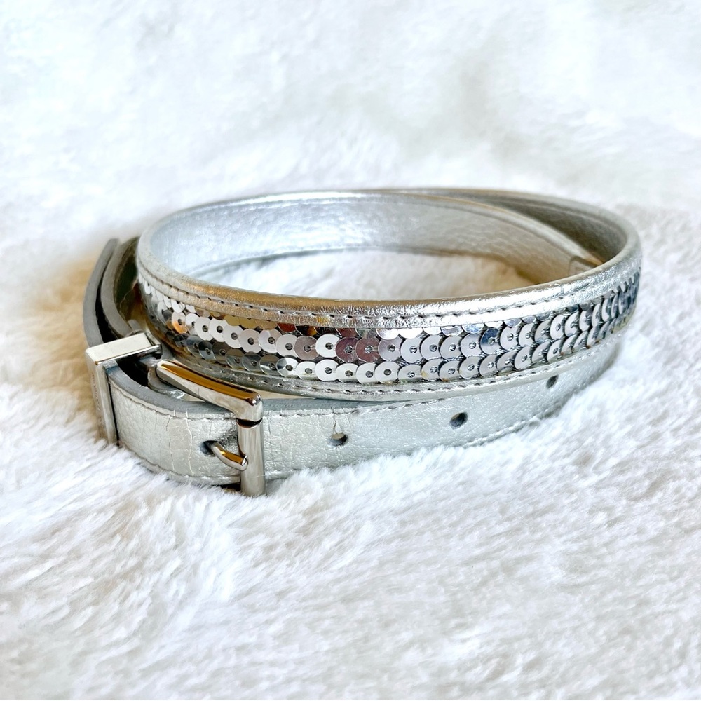 MICHAEL Michael Kors Sequin Skinny Belt